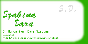 szabina dara business card